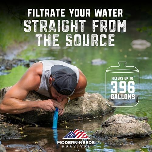 Ready Filter Personal Water Filter Straw | Backpacking Water Filter for 1