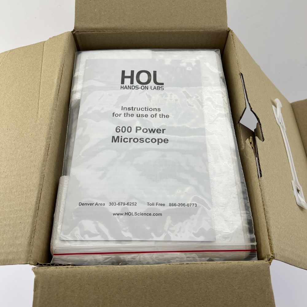 HOL Microscope 600X Stage LED Light Hands on Lab Science Microscope