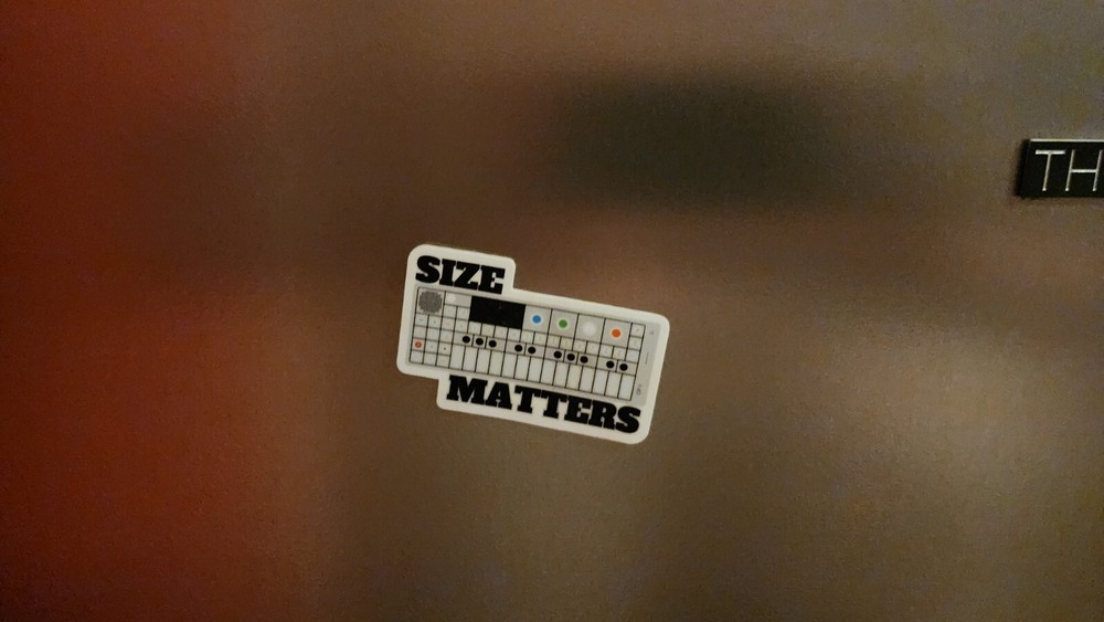 OP1 3" Vinyl Sticker - "Size Matters"