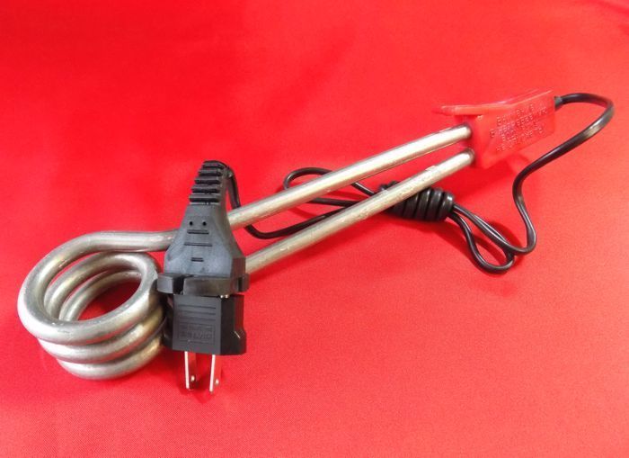 TRAVEL Immersion WATER LIQUID HEATER Element 110 200 Volt 1.5 KWatt US EU plug