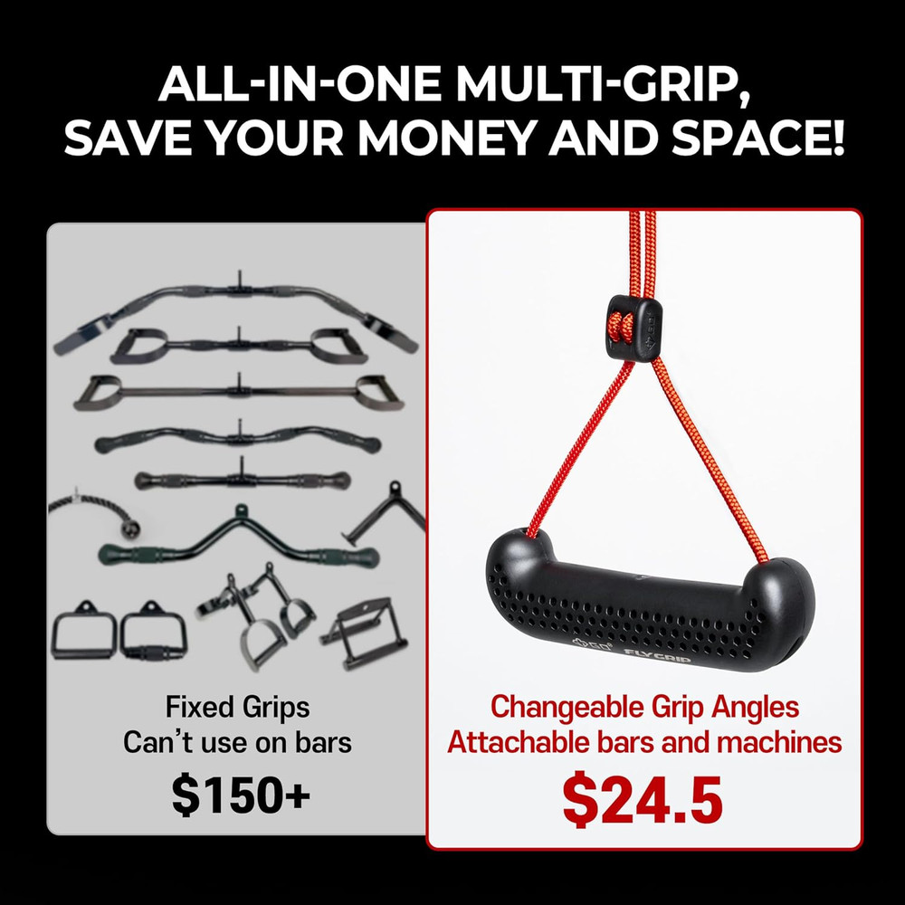 Fly Grip Pull Up Handles for Neutral Grip & LAT Pull Down Attachments – Perfect