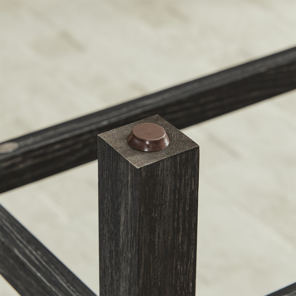 A 4-piece set, a sofa table with power sockets, and 3 upholstered stools