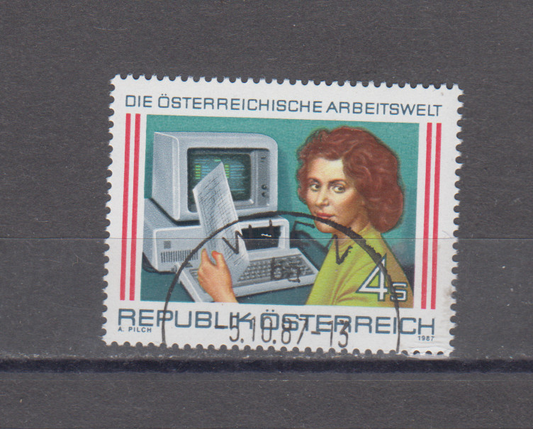 AUSTRIA :  1986/91 - USED  - SCOTT # 1377   WORKER