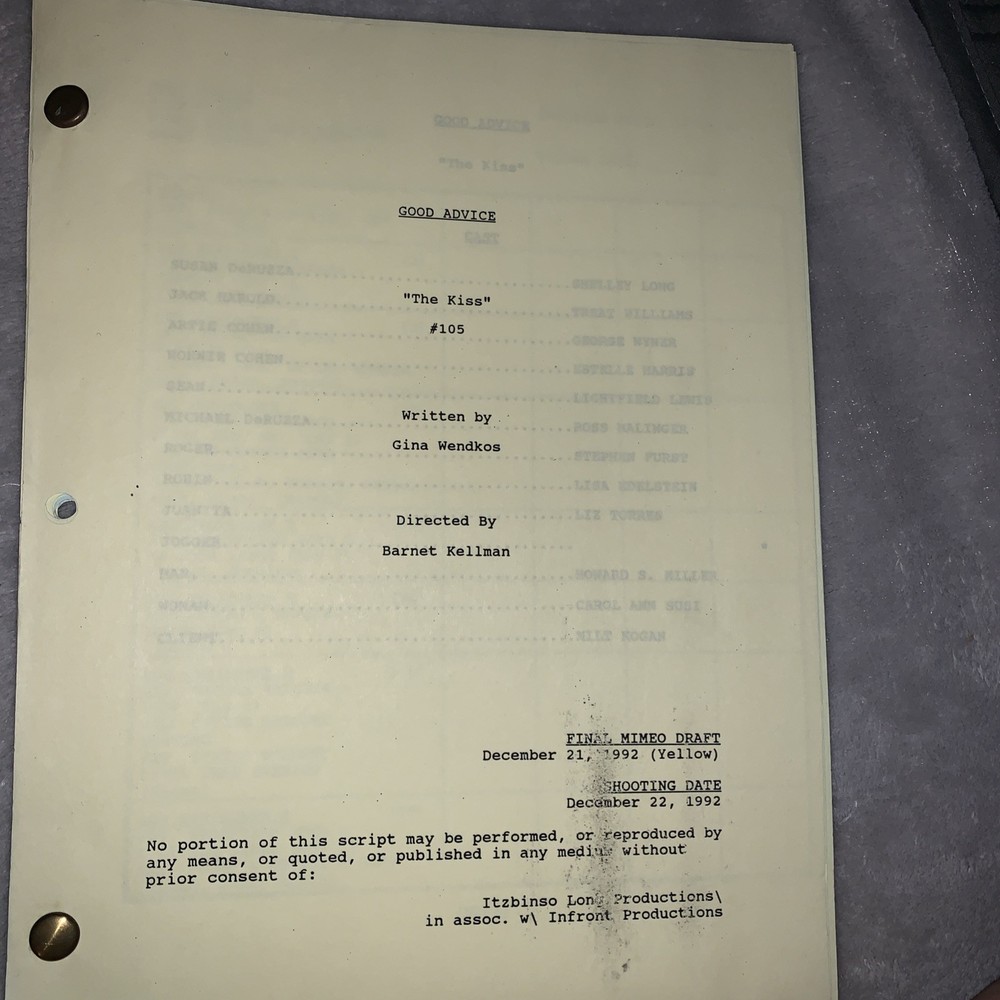 GOOD ADVICE TV SHOW SCRIPT