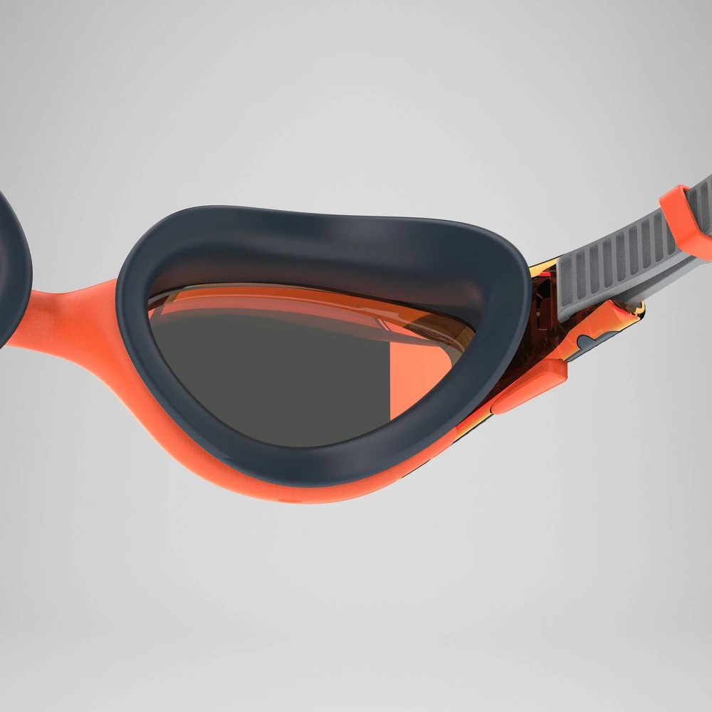 Speedo Biofuse 2.0 Mirrored Goggles, Orange/Grey