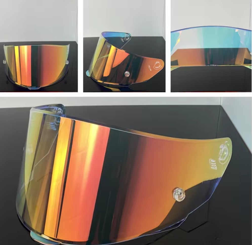 KYT TT Course Visor Lens Clear Red