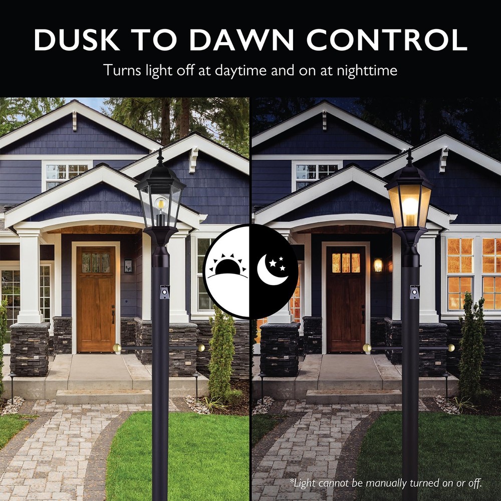 Replacement Dusk to Dawn Sensor for Outdoor Pole Lights - Automatic On/Off Light