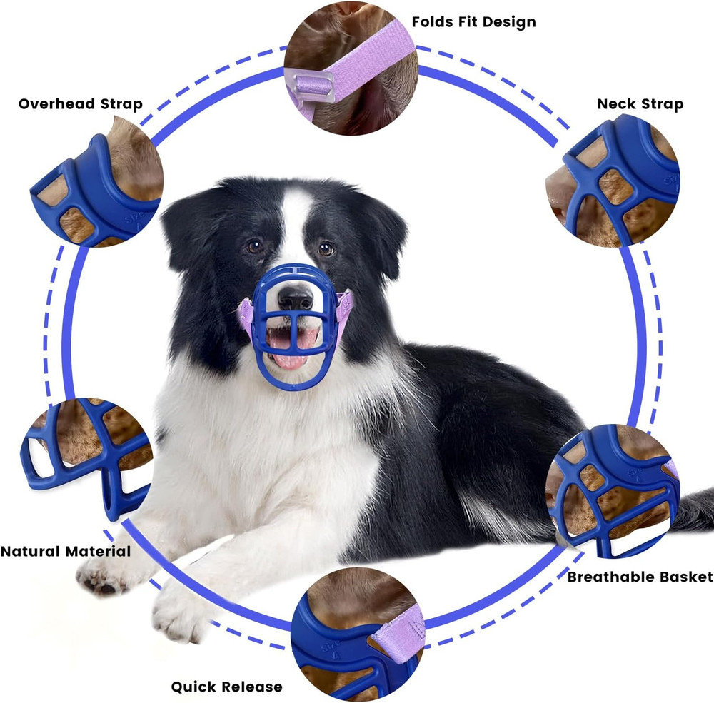 Basket Muzzle Allows Panting Drinking - anti Biting Chewing, Suitable for Groomi