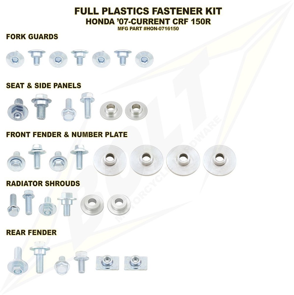 Bolt Body Work Fastener Kit (HON-0716150)