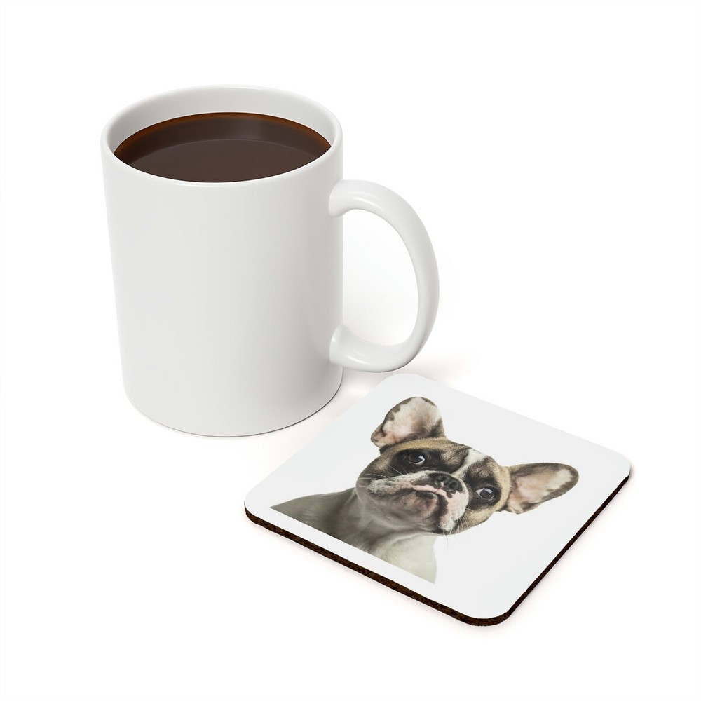 Frenchie Cork Back Coaster