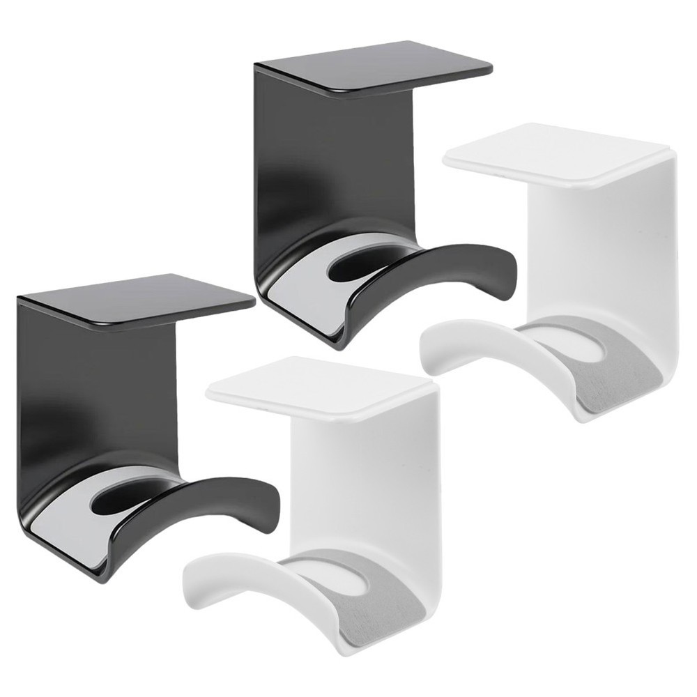 4 Pcs Under Desk Headphone Stand Classroom Accessories Holder Mount