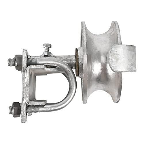 Galvanized Steel Sliding Gate Rollers & Track Hardware for 2" Gate Frame - 1 Pac