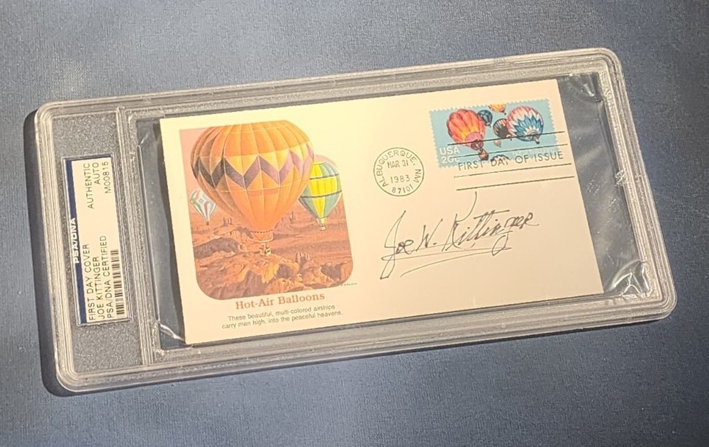 Colonel Joe Kittinger NASA AIR FORCE Signed FDC Envelope PSA AUTHENTIC LOA