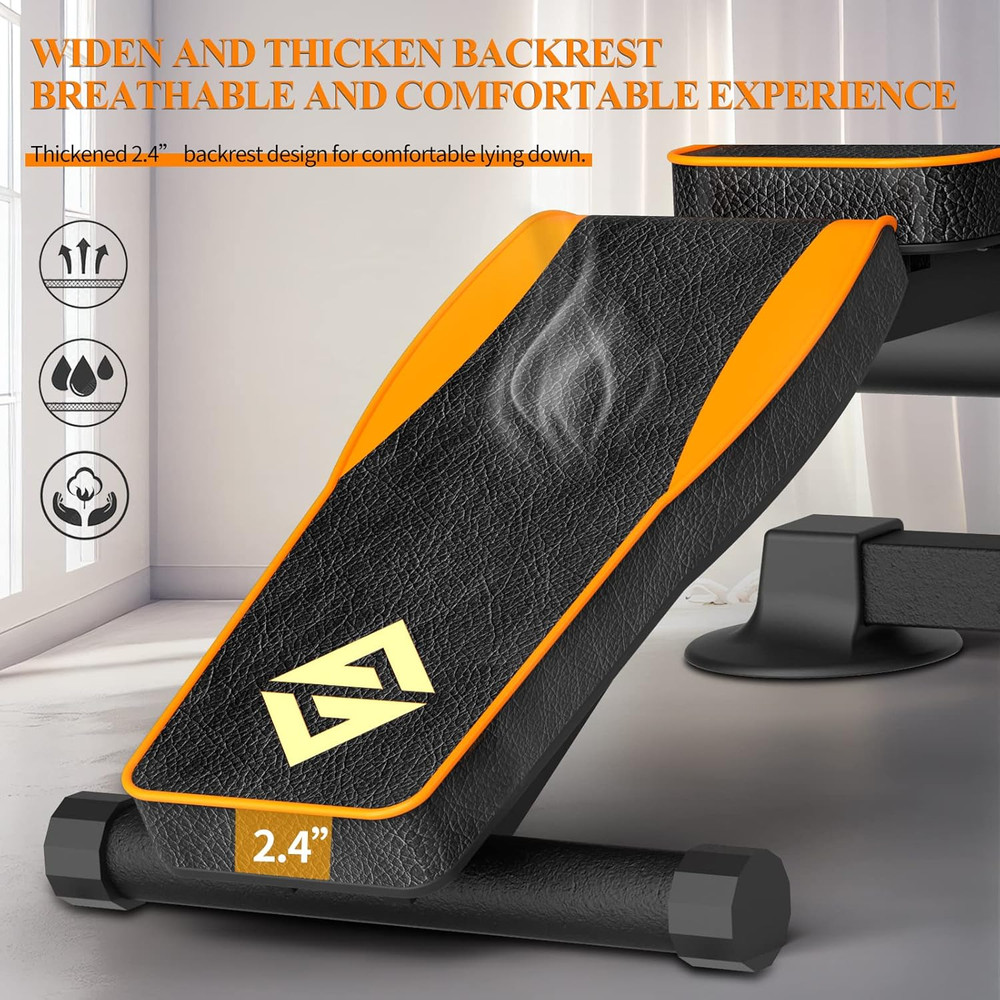 Z ZHICHI Adjustable Weight Bench Multi-Function Workout Bench for Home Gym,Folda