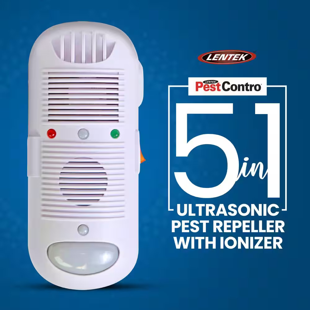 5-In-1 Ultrasonic Electromagnetic Rodent Repeller and Ionizer with Sensor Night