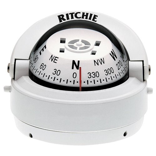 Ritchie Compass, Surface Mount, 2.75" Dial, Wht. S-53W