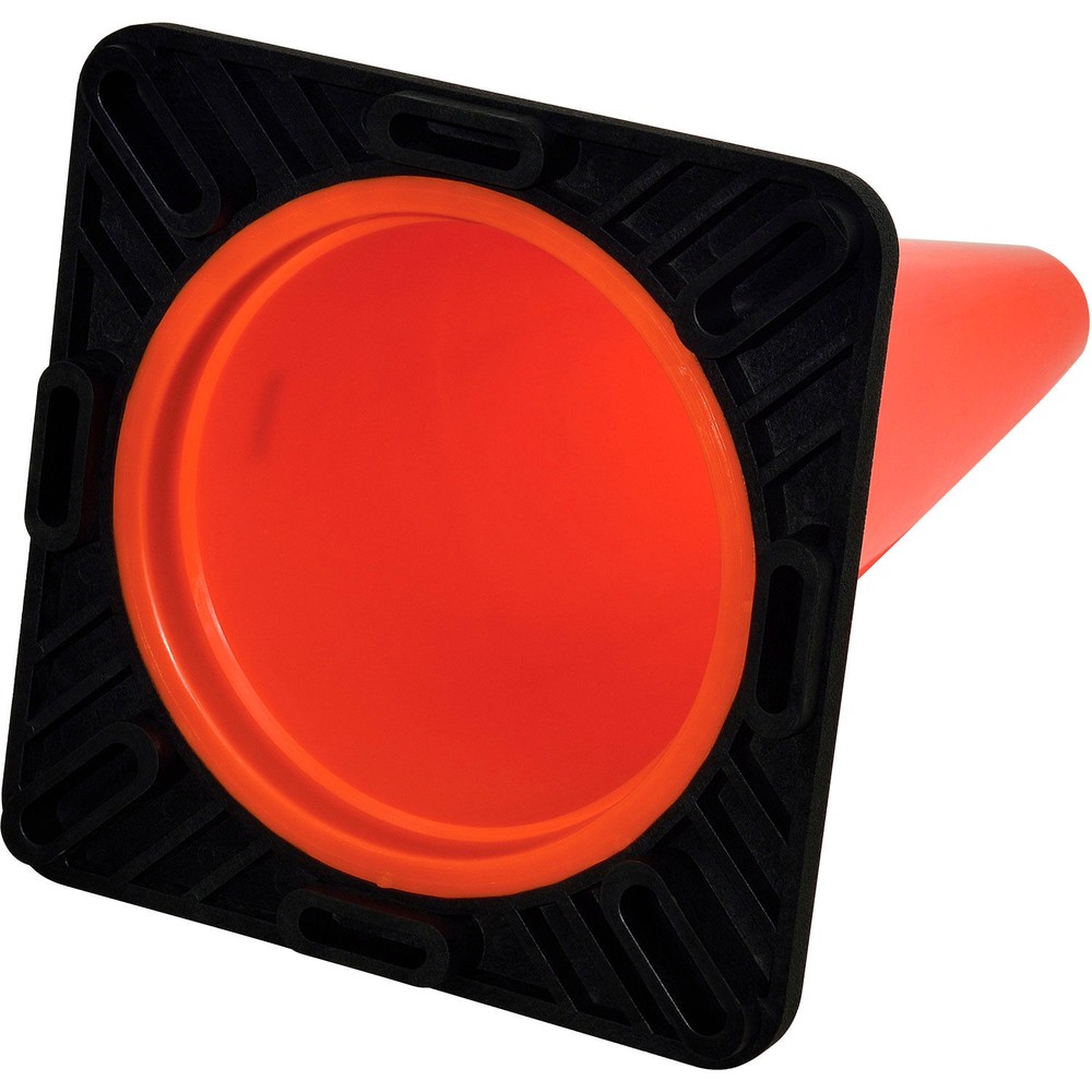 18" Non-Reflective Traffic Cone Black Base 3 lbs
