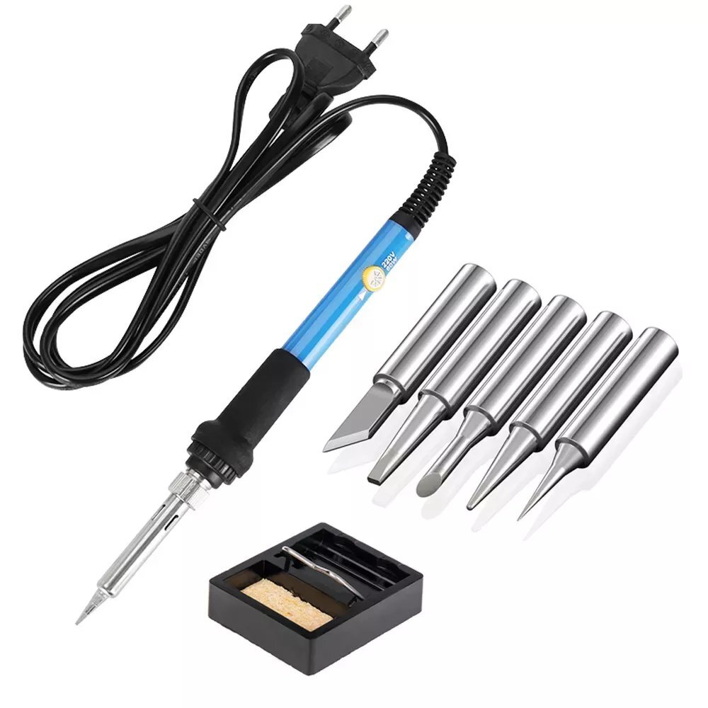 60w Temperature Adjustable 200°C ~ 450 5 Tips Mini Stand Pond Welder