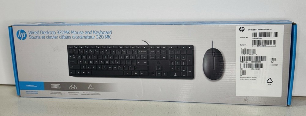 HP Wired Desktop 320MK Mouse and Keyboard