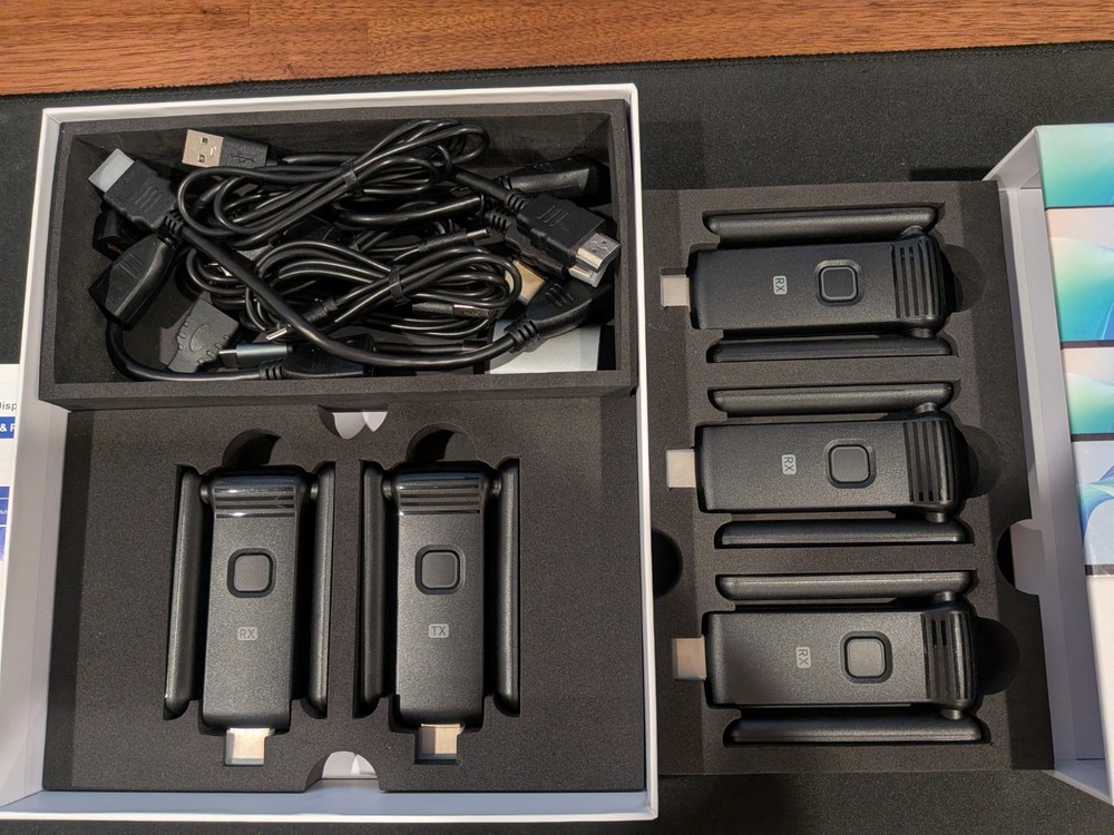 Wireless HDMI 4 Receiver and 1 Transmitter USB-C Extender Kit, Plug & Play