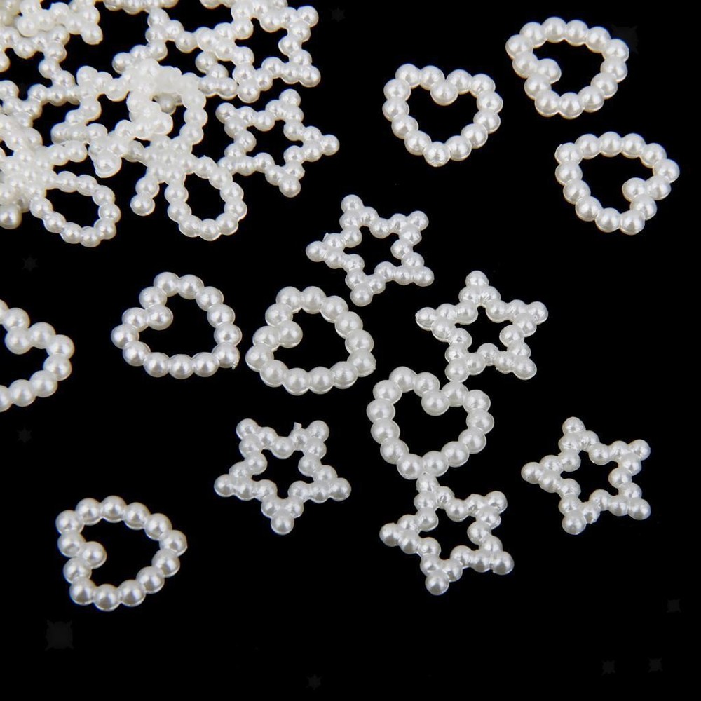 150 Assorted Shaped Pearls Cabochon Embellishments Making