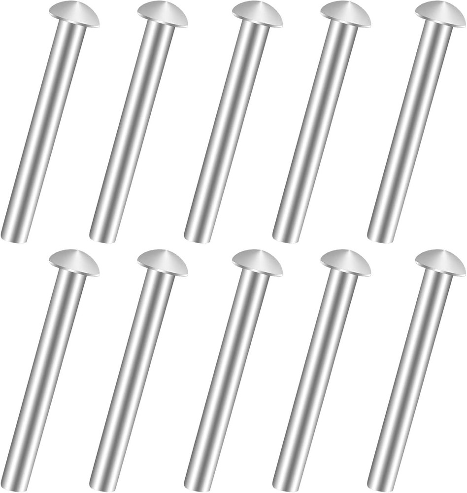 10 PCS Rivets for Spade Handle, Solid Rivet Tool, round Head Aluminum Rivets, Po