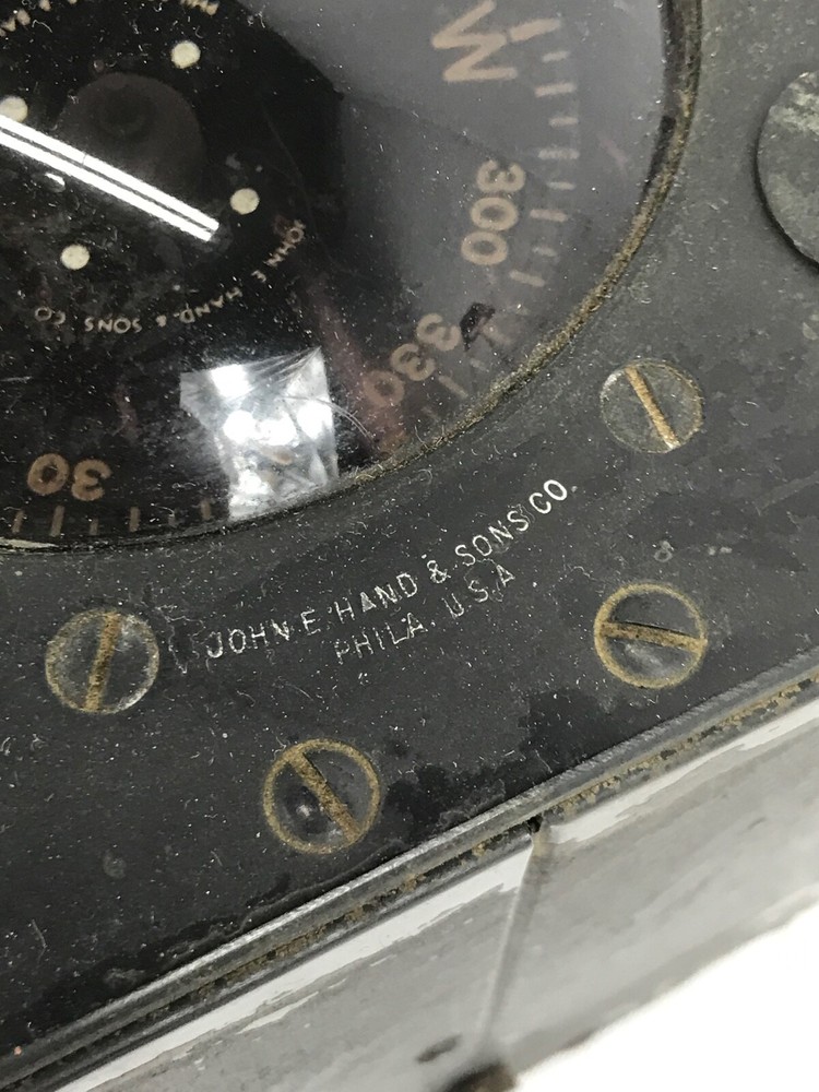 Vintage John E. Hand & Sons Co. Ships Compass
