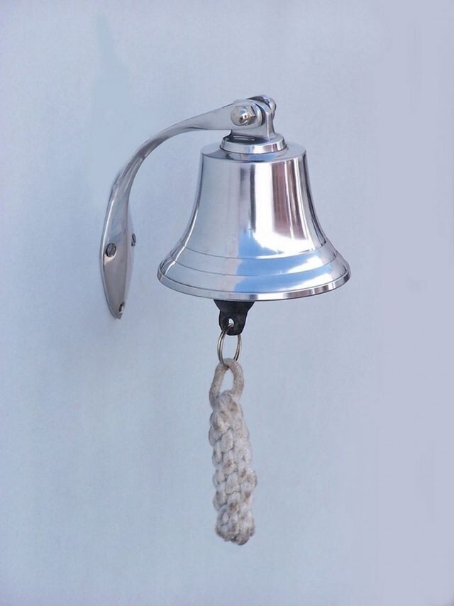 Chrome Hanging Harbor Bell 4"