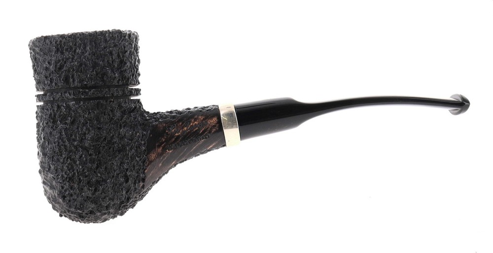 Pipe Ser Jacopo dalla Gemma R1 A dark rusticated shape freehand silver ring