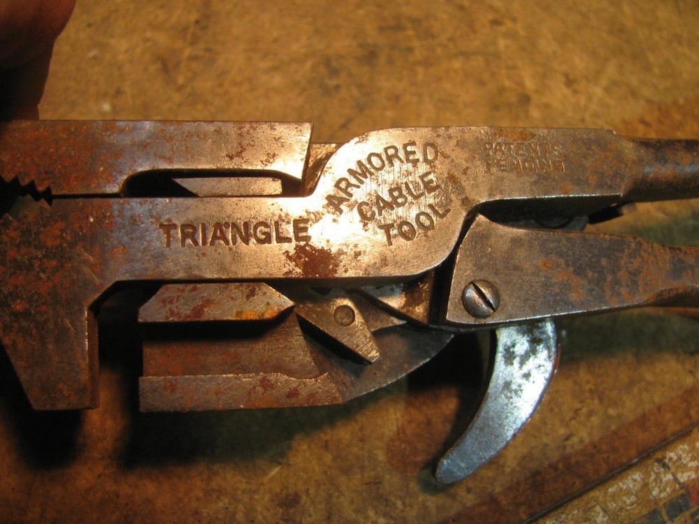 Vintage Triangle Armored Cable Tool Pliers