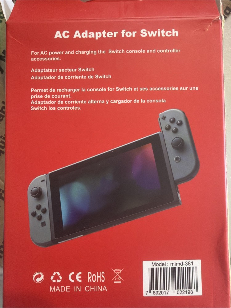 Universal AC Power Adapter Type-C for Nintendo Switch US plug