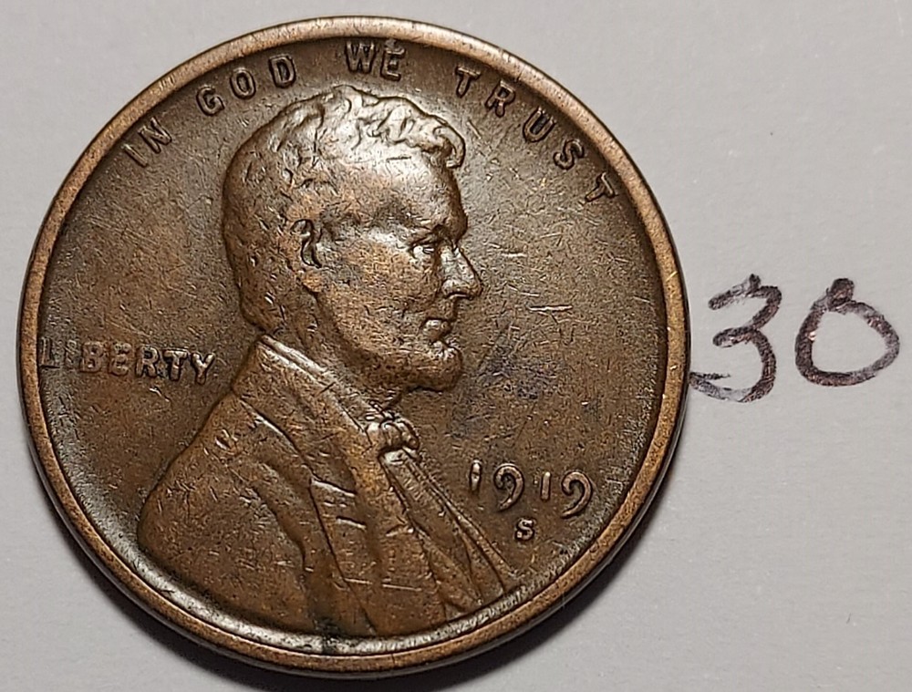 1919-S Lincoln Wheat Cent         #30