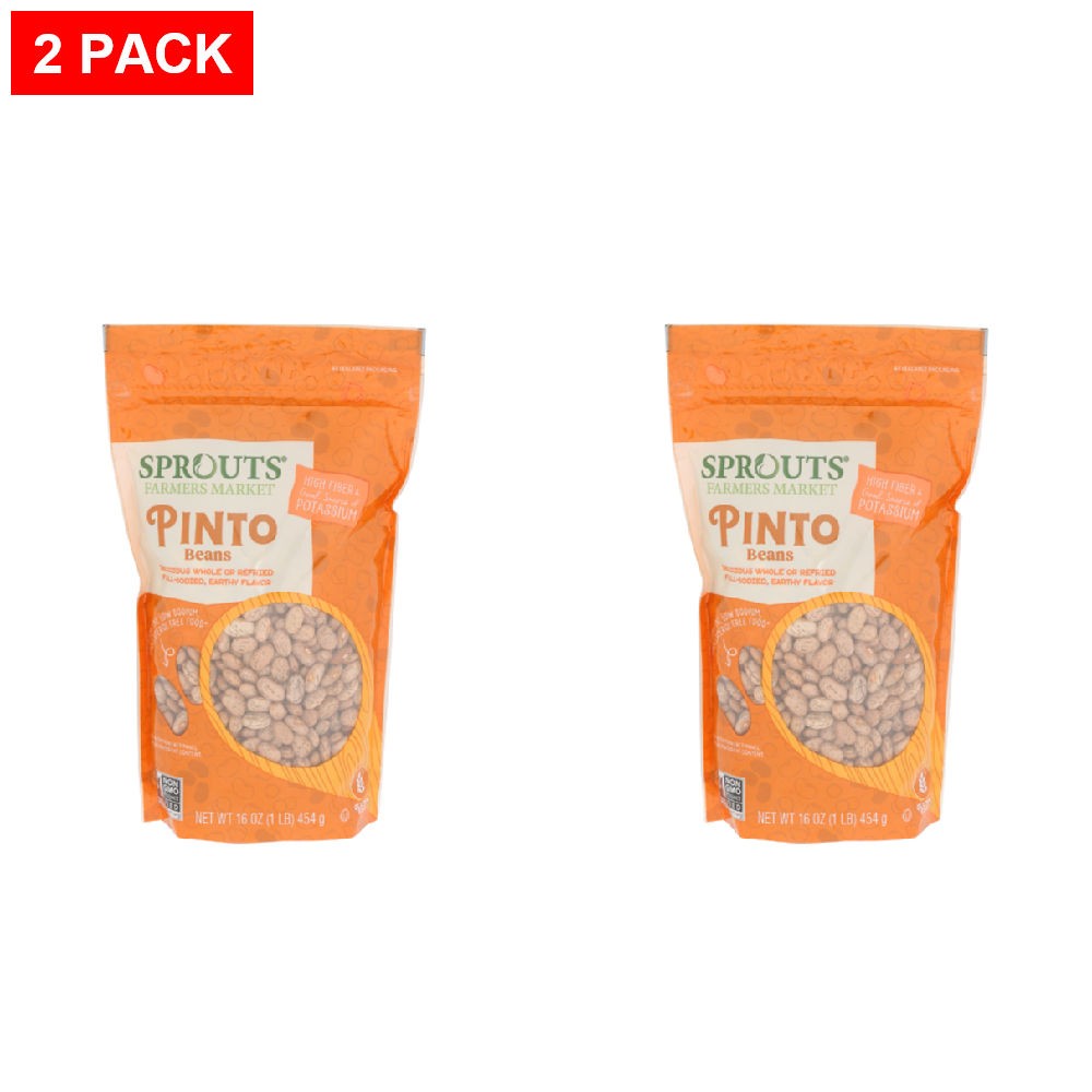 2 Pack - Sprouts Dry Pinto Beans 16 oz