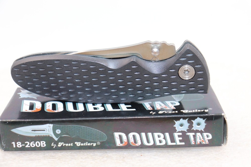 Frost Cutlery, Double Tap, Thumb Stud Flipper, Pocket Knife in Box