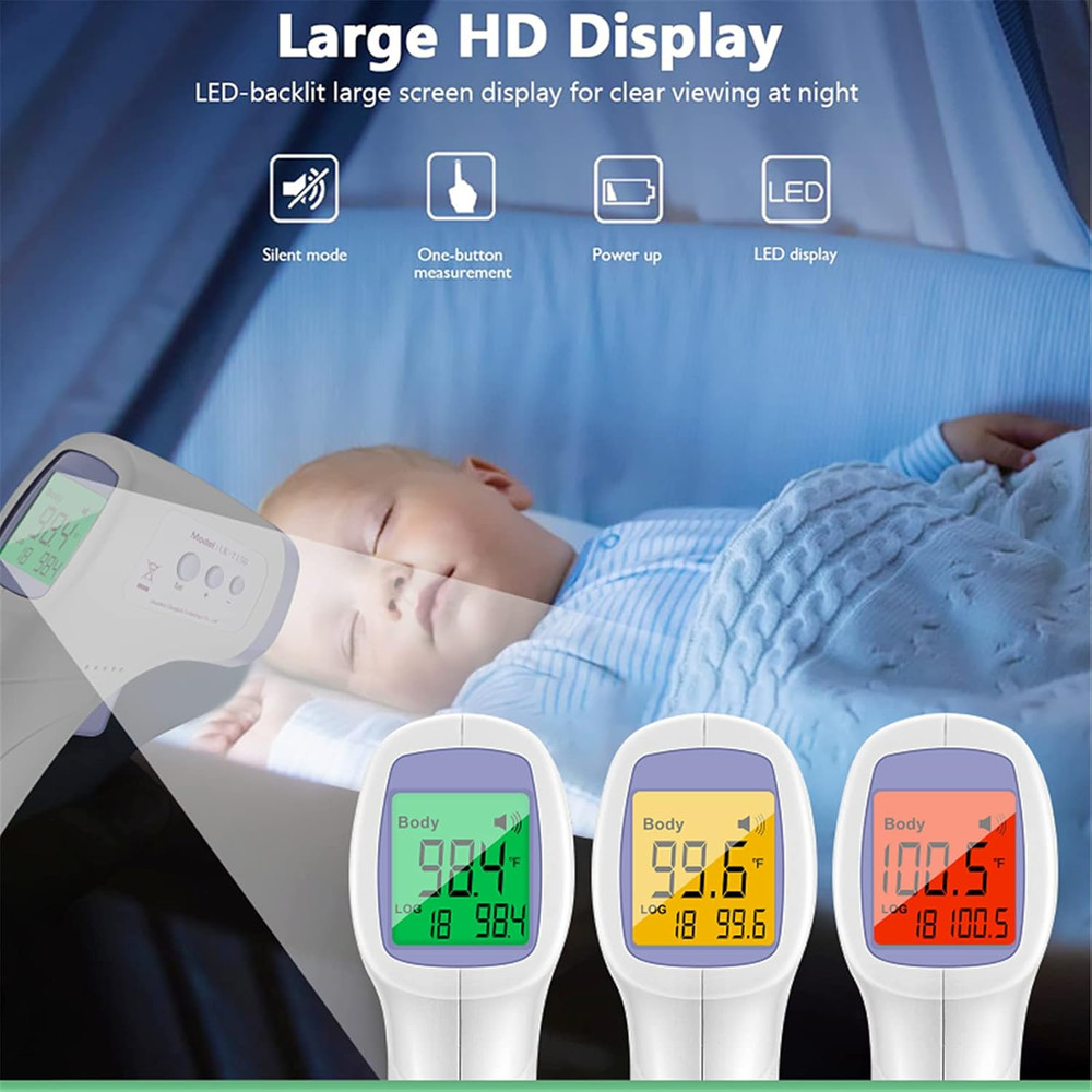 Handheld Non-Contact Digital Forehead Thermometer LCD Display
