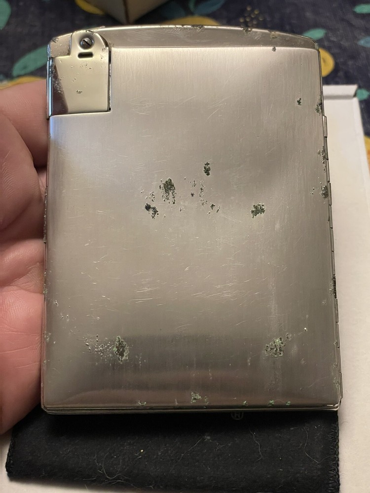 Vintage Art Deco Ronson Mastercase Lighter Cigarette Case Combo Silver