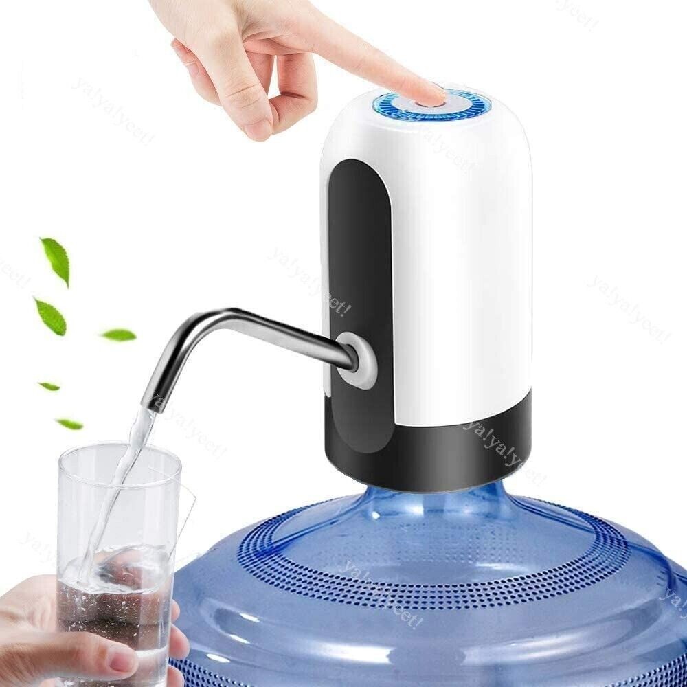 Automatic Universal Rechargeable Water Dispenser Pump USB Power Switch White