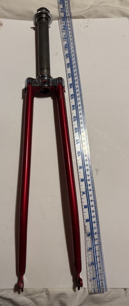 Red Schwinn Lightweight Fork Nice Chrome