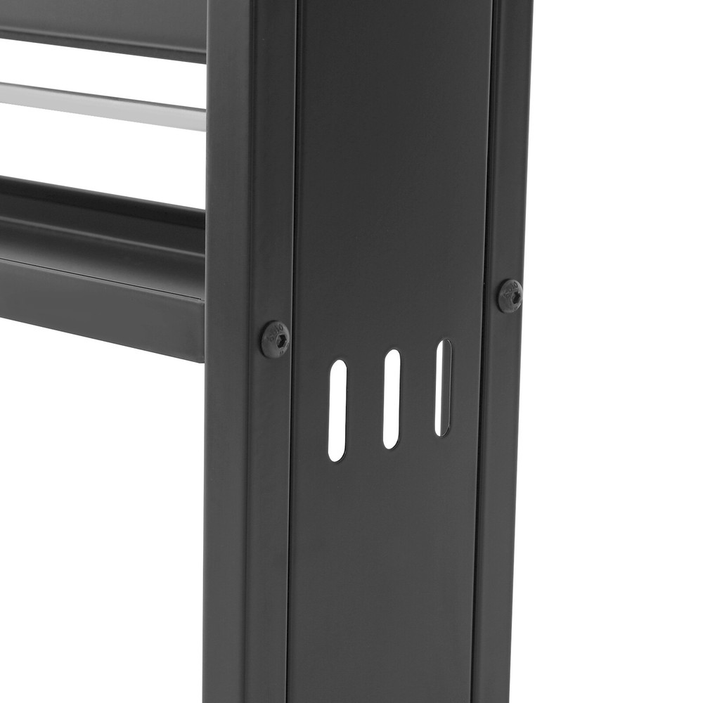 3 Tier Kitchen Storage Rack Wall-mounted Storage Rack w/ 6 Hooks for Home Hotel