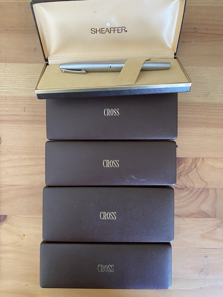 Empty Cross Pen Boxes + Working Scheaffer Fountain Pen