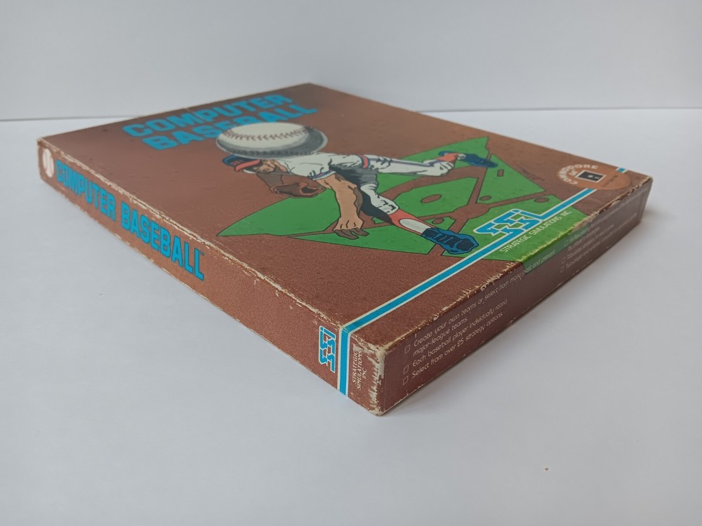 Computer Baseball Commodore 64 Mini Strategic Solutions Box Only - Damage, AS IS