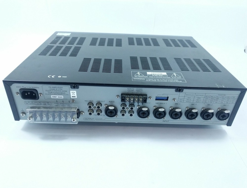 TOA Electronics A-1724 Professional 240W Mixer Amplifier