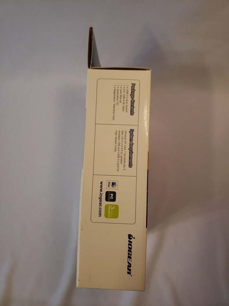 IOGear (GUB231) 2-Ports External USB 2.0 Automatic Printer Switch New