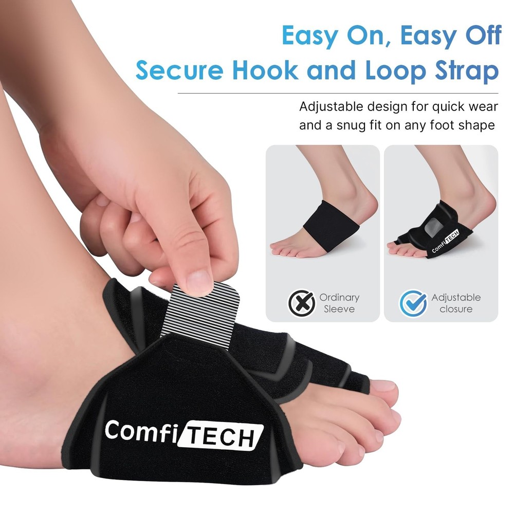 ComfiTECH Foot Toe Ice Pack Wrap 1 Pair, Forefoot Cold Sleeve with Stretchabl...