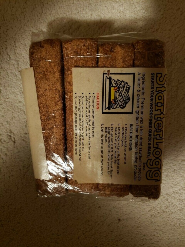 Starter Logg 4 Pack Large Firestarter Blocks Fireplace Camping