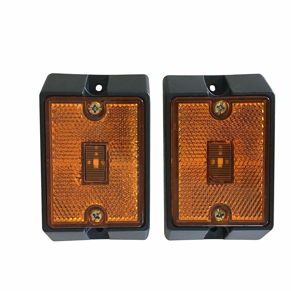 2pc Amber yellow 4" Side Marker Lights LED Truck Trailer Clearance Super Bright