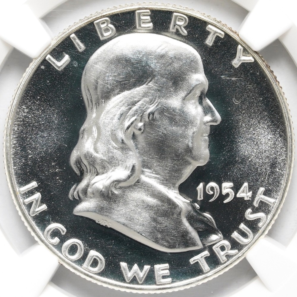 1954 (P) Franklin Silver Half Dollar NGC PF-67