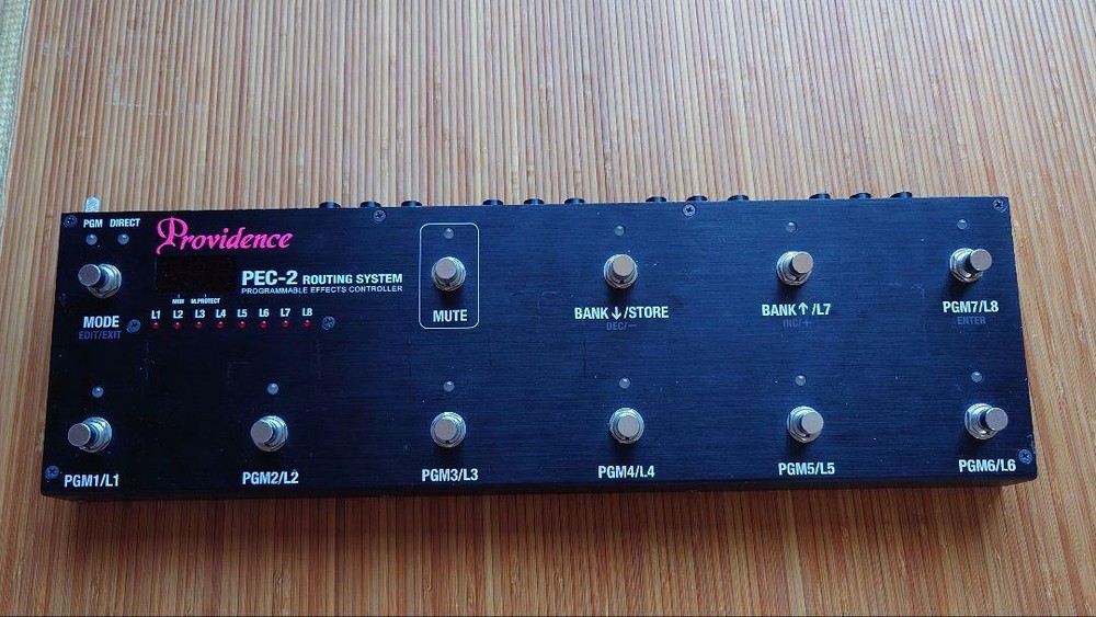 Providence PEC-2 Effect 8 Loop Controller Switching Pedal Buffered True Bypass