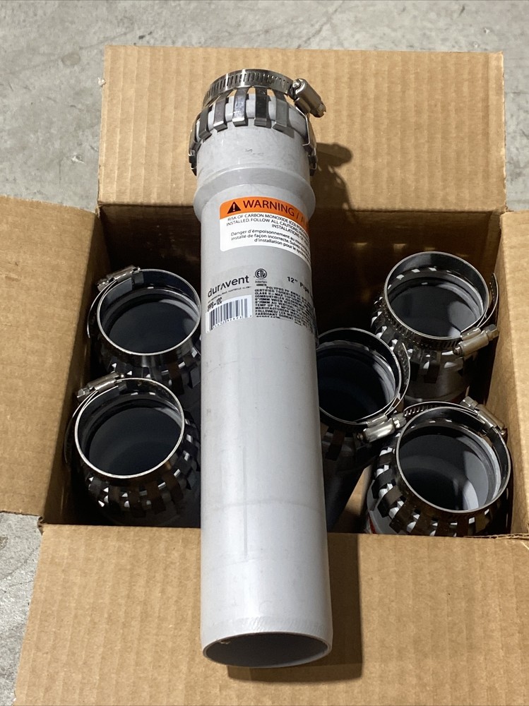 Duravent PolyPro 2PPS-12C 2” Single Wall PP 12” Pipe Length Qty:6 New