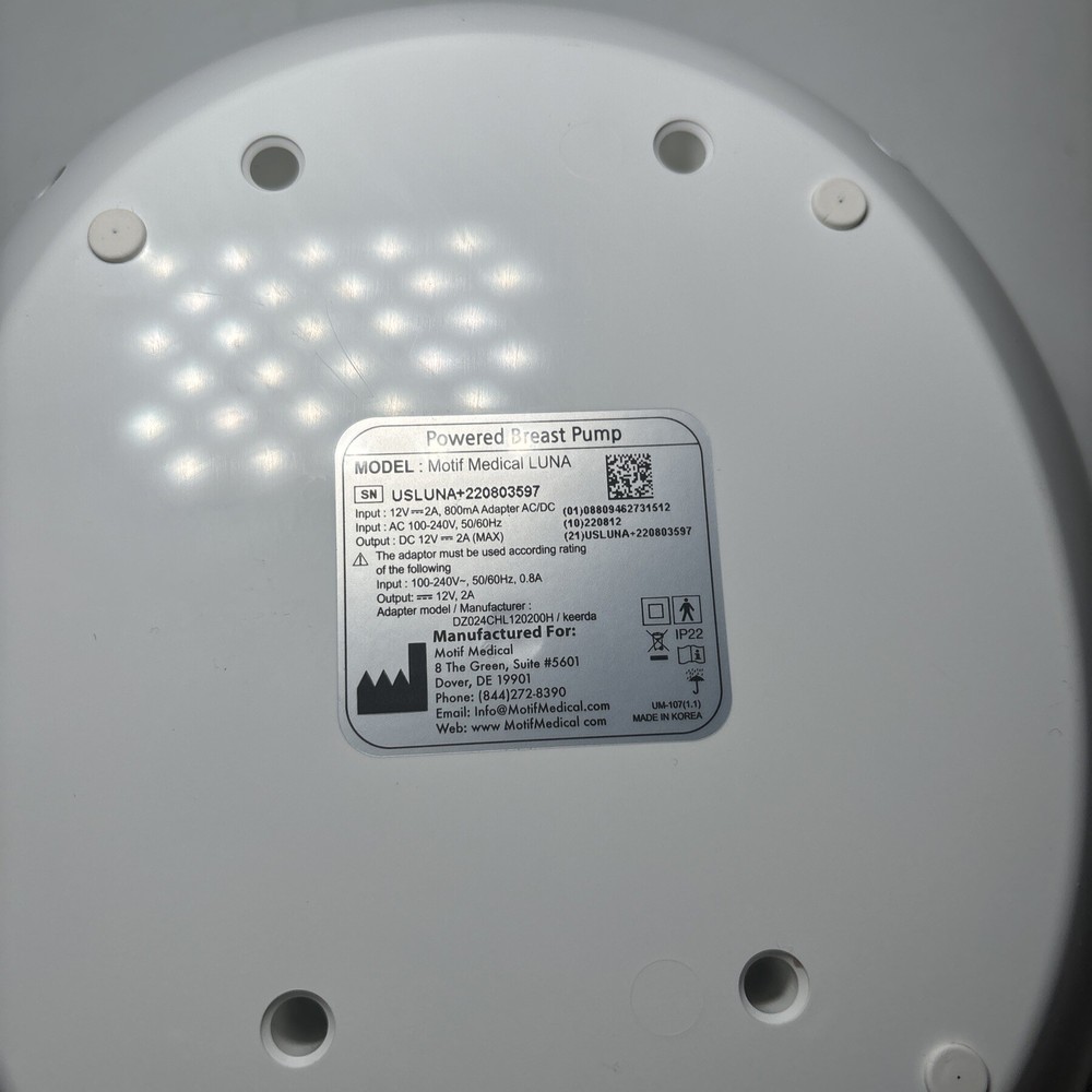 Motif Luna Double Electric Breast Pump - Main Unit Only - Untested